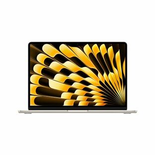 Apple 2024 MacBook Air M3チップ搭載13インチノートブック: 13.6インチLiquid Retina ディスプレイ, 8GB ユニファイドメモリ, 512GB SSD ストレージ, バッ クライトキーボード, 1080p FaceTime HD カメラ, Touch ID。iPhone や iPad との連係 機能, スターライトの画像