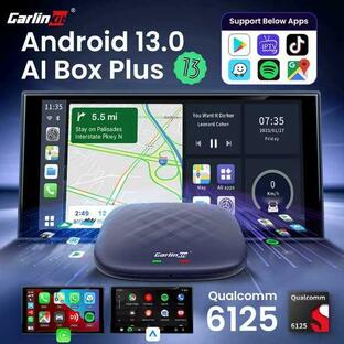 Carlinkit-Android 13マジックボックス ワイヤレスCarPlay Netflix付き自動 YouTube Android 車の再生 ビデオボックス スマートBluetooth qcm 665の画像