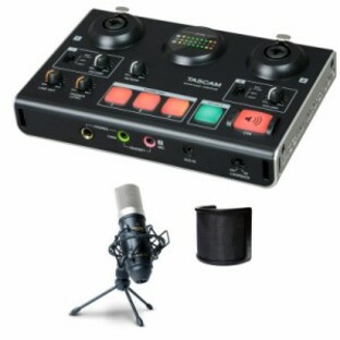 《在庫あり 即納可能》 TASCAM タスカム US-42B ボ―カルエフェクト 装備したインターフェース + MPM1000J コンデンサーマイク + ポップの画像