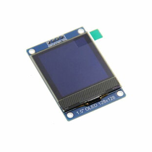 【送料無料】1.5インチ SH1107 解像度128x128 OLEDディスプレイ128x128 LCDモジュールIIC I2C OLEDモジュール ディスプレイ Arduino RasberryPiなど対応の画像