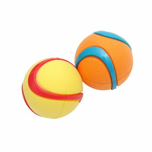 軽くて丈夫な発泡ゴムでできた ループハウンズプラス デュアルカラーボール 全2色 ROOP 【犬/おもちゃ/歯磨き】の画像