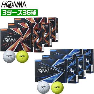 送料無料 まとめ買いがお得！3ダースセット ホンマ ゴルフ ボール TW-X TW-S 36球入り 3ピース ツアー系 スピン 飛距離 TOUR WORLD 本間 HONMAの画像