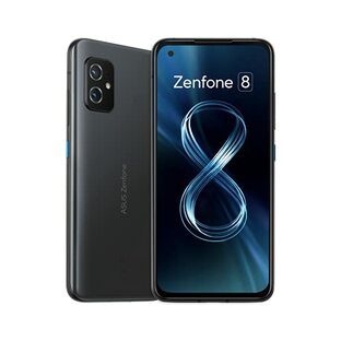 ASUS Zenfone 8 【日本正規代理店品】オブシディアンブラック ZS590KS-BK256S8/A (8GB/256GB / Qualcomm Snapdragon 888 / 5.9インチ / 防水・防塵 (IP65 / IP68) / docomo/au/softbank/Rakuten mobile 回線対応)の画像