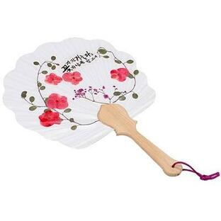 韓国雑貨 押し花の韓国風うちわ 手作りキット［ファッション］［可愛い］［かわいい］［韓国 お土産］の画像