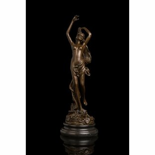 ブロンズ像 裸少女 40cm名品 インテリア家具 置物 彫刻 銅像 彫像 美術品フィギュア贈り物 プレゼントの画像