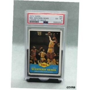 【品質保証書付】 トレーディングカード 1973 Topps NBA Western Semis Lakers vs Bulls Card #64 PSA 6 EX-MTの画像