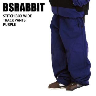 BSRABBIT ビエスラビット STITCH BOX WIDE TRACK PANTS PURPLE 24-25 ウエア メンズ パンツ スノーボード 韓国の画像