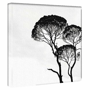 木 自然 アートパネル 100cm × 100cm XLサイズ 日本製 ポスター おしゃれ インテリア 模様替え リビング 内装 風景 モノクロ 空 ファブリックパネル poht-1805-10-XLの画像