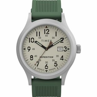 [タイメックス] 腕時計 Watch Eｘｐｅｄｉｔｉｏｎ Sｃｏｕｔ ナチュラル文字盤 クォーツ 5気圧防水 ミネラルガラス 40.5mm TW4B30100 グリーン [並行輸入品]の画像