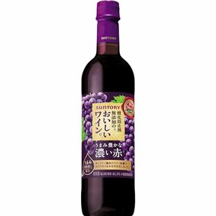サントリー 酸化防止剤無添加のおいしいワイン。 濃い赤 [ 赤ワイン ミディアムボディ 日本 720ml ]の画像