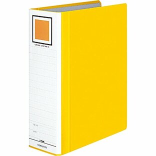 コクヨ ファイル パイプ式ファイル エコツインR(両開き) A4 2穴 800枚収容 黄 フ-RT680Yの画像