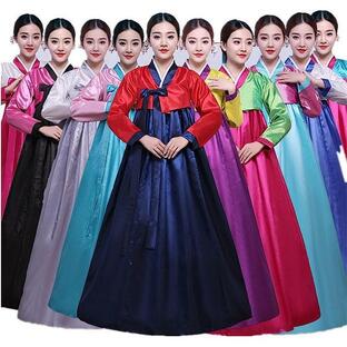韓国 民族衣装 チマチョゴリ 豪華 上品 オシャレ コスプレ パーティードレス 服装 コスチューム ハロウィン 10色 送料無料の画像