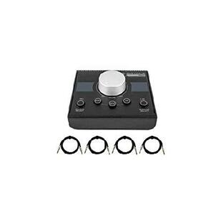 Mackie Big Knob Passive 2x2 Studio Monitor Controller Bundle with 1/4-Inch TRS Cables (4-Pack) (5 Items)の画像