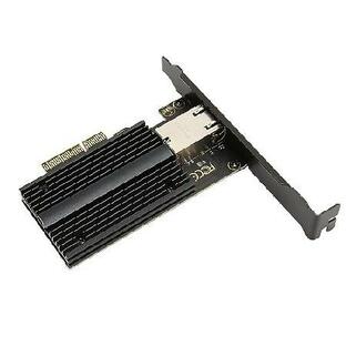 Zyyini 10GBPS PCIe Network Card Multifunctional, WakeOnLAN ＆ Jumbo Frames, Aluminum Heatsink, 10Gbps Ethernet LAN Adapter for Enterprise Networks, Seの画像