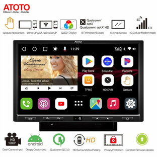 ATOTO 最新型 S8G2109UP-A Ultra Plus10インチ カーナビ オーディオ一体型ナビ アプリのインストール、オンラインナビゲーション、10インチ車載カーナビ ナビゲーション、Android Auto ワイヤレスCarPlay ジェスチャー認識 Bluetooth car navi 2din カープレイ カー用品の画像