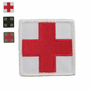 Military Patch（ミリタリーパッチ）Medical Cross 赤十字 [大／5cm×5cm]フック付き【レターパックプラス対応】【レターパックライト対応】の画像