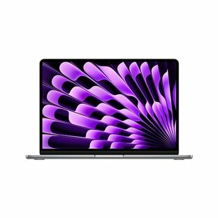Apple 2024 MacBook Air M3チップ搭載13インチノートブック: 13.6インチLiquid Retina ディスプレイ, 8GB ユニファイドメモリ, 256GB SSD ストレージ, バッ クライトキーボード, 1080p FaceTime HD カメラ, Touch ID。iPhone や iPad との連係 機能, スペースグレイの画像