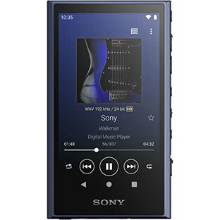 ソニー ウォークマン 64GB A300シリーズ NW-A307 : ワイヤレスでも ハイレゾワイヤレス/ストリーミング対応/LDAC・aptX （TM） HDコーデック対応/MP3プレーヤー / bluetooth/android搭載/microSD対応 タッチパネル 最大36時間連続再生 360 Reality Audio再生可能モデル ブルー NW-A307 LCの画像