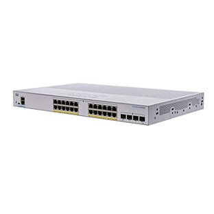 シスコシステムズ (Cisco) スイッチングハブ 24ポート マネージドスイッチ PoE/PoE+ ギガビット スタッカブル 802.1X認証 RIP 金属筐体 静音ファンレス 国内正規代理店品 法人向け 制限付きライフタイム保証 CBS350-24P-4G-JPの画像