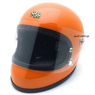 McHAL MACH 02 APOLLO Full Face Helmet MATTE ORANGE/オレンジマックホールsimpsonシンプソンm30m32m61m62m50m52super bandit60s70s80sの画像
