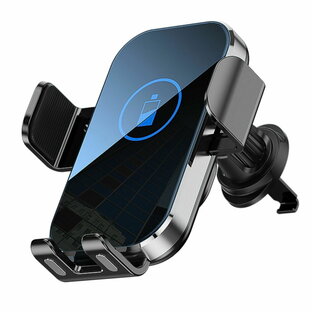 QI充電 ワイヤレス充電 車用スマホスタンド スマホホルダー エアコン吹出口に取付可能 iPhone 15/15 Pro/15 Pro MAX 14/14 Max/14Pro/14Pro Max/13/13 Pro/13 Pro Max/SAMSUNG s23ultra に対応可能の画像