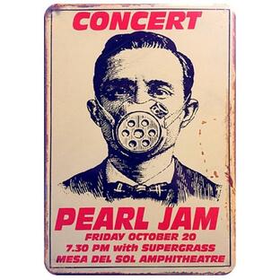 パール・ジャム Pearl Jam ロックバンド コンサートポスター アメリカ雑貨★レトロ調★アメリカンブリキ看板/飾り/バー/レストラン/カフェ 20x30cmの画像