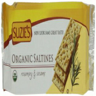 Suzie's 100% Organic Crackers, Rosemary Sesame, 8.8-Ounce Packages (Pack of 12)の画像