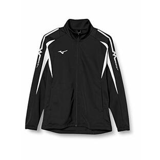 [ミズノ] トレーニングウェア ウォームアップシャツ 吸汗速乾 ドライ 男女兼用 32JC8001 09 ブラック/ホワイト Lの画像