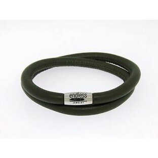 【送料無料】ジュエリー・アクセサリー ナインエンドレスグリーンダブルレザースチールブレスレットロックneuf interminable vert double cuir bracelet acier verrou 38cm191cm 1210238の画像