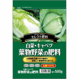 セントラルグリーン 白菜・キャベツ 葉物野菜の肥料 500g 7205006 1袋（直送品）の画像