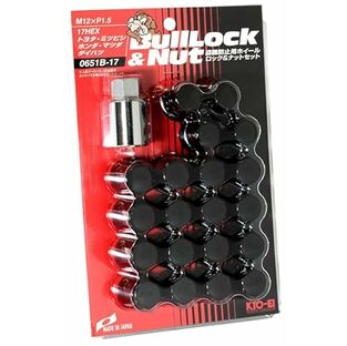 KYO-EI キョーエイ 協永産業 Bull Lock & Nut 袋 17HEX M12XP1.5 5H車用 20pcs ブラック 0651B-17の画像