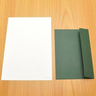 クオレッティ レターセット アラモード XG2036 封筒フォレストグリーン+便箋ホワイト 24457 プレゼント 母の日の画像
