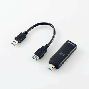 【あす楽】【代引不可】無線LANアダプター Wi-Fi 6・USB3.0対応 高速通信 1201無線LANアダプター 延長ケーブル付 テレワーク オンライン学習 ブラック エレコム WDC-X1201DU3-Bの画像