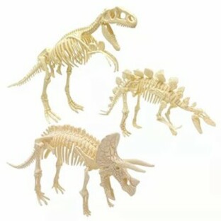 恐竜きょうりゅう化石骨格 DIY子供ディノサウルスdinosaurs玩具おもちゃ 3PCS 親子組立 パズル 立体モデルセット 6歳以上適用の画像