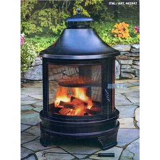 アウトドア用暖炉 OUTDOOR FIRE COOKING PIT ファイヤー ピット 調理用焼き網付き 屋外使用専用暖炉の画像