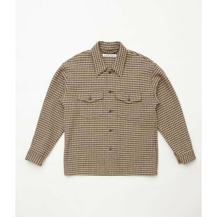 OLDMAN'S TAILOR ''UTILITIY SHIRT'' (HOUNDS TOOTH BROWN)の画像