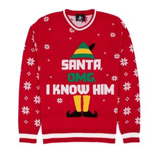 (エルフ サンタの国からやってきた) Elf オフィシャル商品 ユニセックス ニット クリスマスセーター 長袖 トッの画像