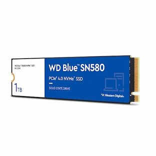 Western Digital ウエスタンデジタル 内蔵SSD 1TB WD Blue SN580 (読取り最大 4,150MB/秒) M.2-2280 NVMe WDS100T3B0E-EC 【国内正規代理店品】の画像