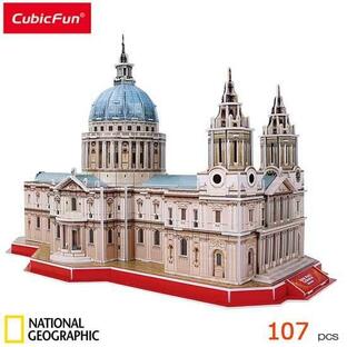 ポイント10倍 期間限定 CubicFun キュービックファン 3D立体パズル DS0991h セントポール大聖堂 ナショナルジオグラフィック 107ピース 建物組立パズルの画像