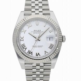 ロレックス デイトジャスト 41 ホワイトローマ 126334 新品 メンズ 送料無料 腕時計の画像