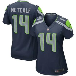 ナイキ ユニフォーム トップス レディース DK Metcalf Seattle Seahawks Nike Women's Game Player Jersey College Navyの画像