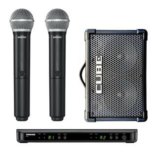 Roland CUBE STREET EX + SHURE ワイヤレスマイク2本セットの画像