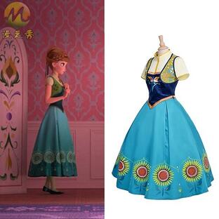 アナと雪の女王 エルサのサプライズ アナ コスプレ衣装 エルサ Disney ディズニー映画 仮装 イベント プリンセス 制服 大人用mzx13701の画像