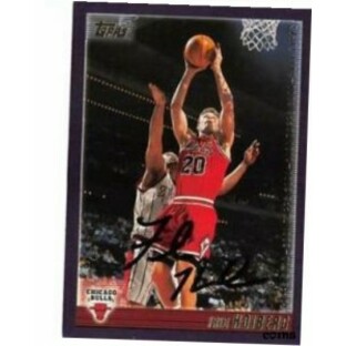 【品質保証書付】 トレーディングカード Fred Hoiberg autographed basketball card 2000 Topps #232 Chicago Bullsの画像