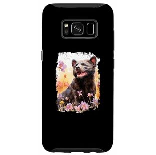 Galaxy S8 タスマニアデビル フラワーバタフライ スマホケースの画像