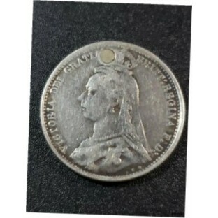 【品質保証書付】 アンティークコイン NGC PCGS 英国 1887 ビクトリア 6ペンス 92.5% シルバー 19.3mm 流通コイン...- show original titの画像