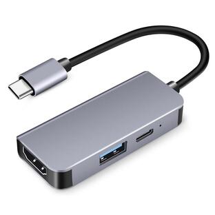 USB Type-C ハブ HDMI 3-IN-1 [ 4K HDMI＋USB 3.0＋PD充電 87W対応 ] hdmi変換 ケーブル アダプタ thunderbolt3-4 コンパクト タイプc usbc hdmiケーブル |Lの画像