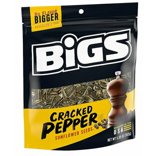 BIGS ビッグス ひまわりの種 シーソルト＆ブラックペッパー サンフラワーシード アメリカのお菓子 BIGS Sea Salt & Black Pepper Sunflower Seedsの画像