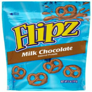 Flipz プレッツェル、ミルクチョコレート、5 オンスパッケージ (12 個パック) Flipz Pretzels, Milk Chocolate, 5-Ounce Packages (Pack of 12)の画像