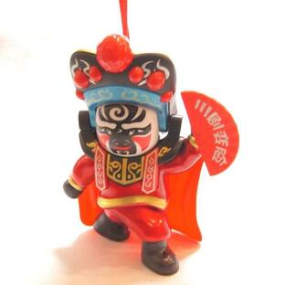 京劇面 変面 変顔 玩具人形 プラ製 高級版 赤色の画像